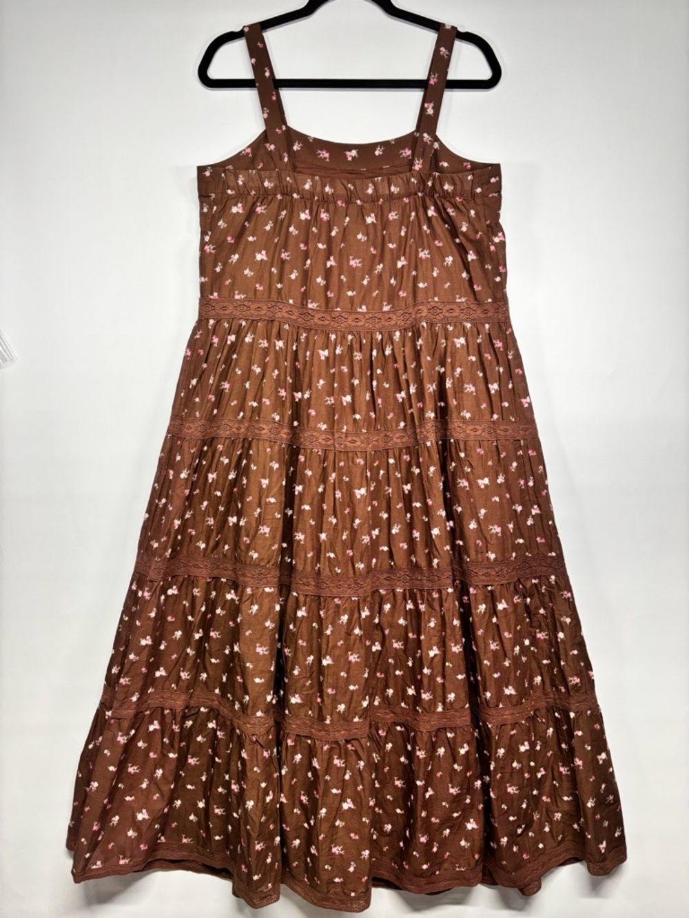 ✨Lucky Brand Women's Cotton Market Day Floral Tiered Dress Size M - Picture 7 of 16